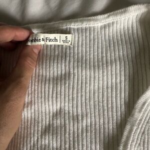Abercrombie & Fitch White Ribbed Top